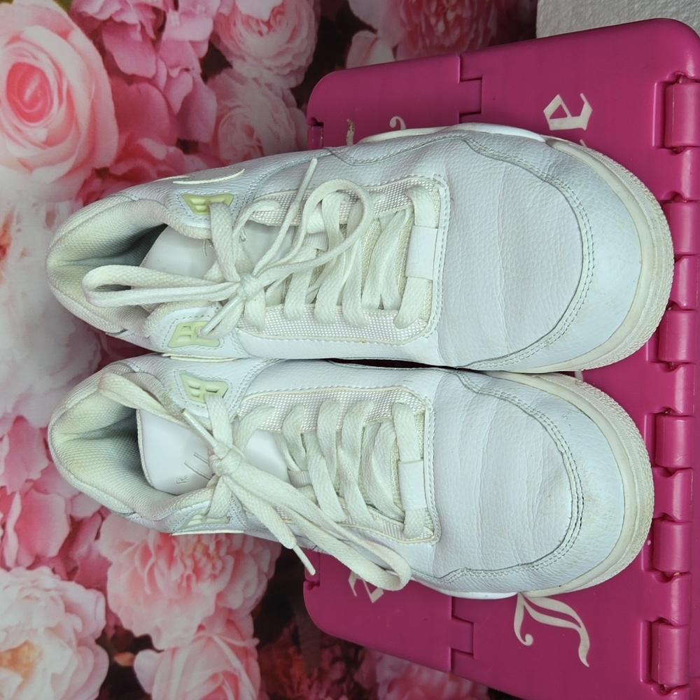 Nike Air Flight Mens Sneakers size 7 triple white like new - Picture 6 of 8